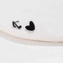 一对金色音符心形耳钉，适合日常佩戴，也是很棒的情人节礼物。 - GED678 - 查看 9