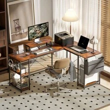 Home Office Desks - Brown - View 1