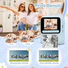 1 Set Kids Instant Print Camera, 1080P HD Digital Camera, Includes 32GB Storage, 4 Rolls Of Printing Paper, 4 Games & Music, Best Birthday Gift For Teens & Youth - Nhiều màu - Xem 5
