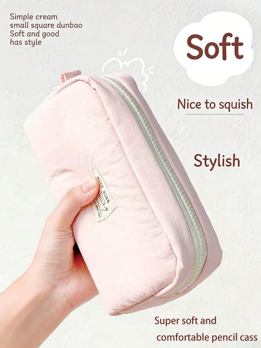 Solid Color Multifunctional Stationery Storage Bag - Suitable For People Over 14 Years Old, Office Storage, Home Storage Bag, Essential For Back To School Season, Soft And Comfortable, Suitable For Students, Professionals And Stationery Enthusiasts - Multicolor - View 1