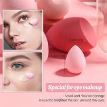 Large & Mini Makeup Sponges, Multi-Functional Makeup Blender Sponges, Suitable For All Skin Types, Dry & Wet Use, Non-Absorbing, Natural Makeup Finish, Applicable For Foundation & Concealer, Portable Makeup Sponge, Suitable As Gift For Women,Giveaways,Travel,Cheap Stuff,Travel Essential - 彩色 - 查看 5