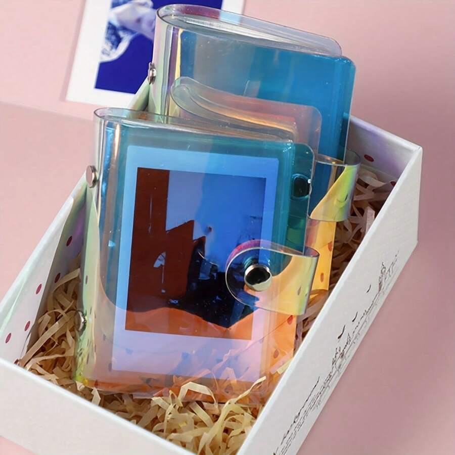 1/2 cuốn album đựng thẻ ảnh laser - Bìa cầu vồng hologram, gồm 20 khe đựng thẻ, thiết kế ví cầm tay tiện dụng cho thẻ ID/ảnh, album tự làm quà Valentine, phụ kiện cần thiết cho chuyến du lịch mùa xuân, phụ kiện phong cách , album ảnh tối giản, quà tặng cho phái nữ - Album ảnh Laser - Xem 1