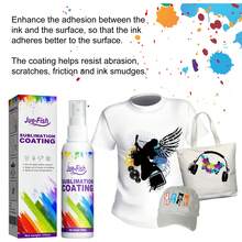 Sublimation Coating Spray | For Cotton T-Shirts & Polyester All Materials, Quick Dry Anti-Fade Washable, Complete Kit With Nozzle & Guide For Designers & Suppliers - A - View 5