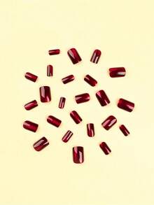 24Pcs Neutral Short Square Shape Nail Nails White Solid Nail Press On Nails Acrylic Nails Fake Nails Manicure Set Includes 1Sheet Adhesive Tabs And 1Pc Mini File Perfect For Everyday Wear Nail Supplies Nails - Nhiều màu - Xem 3