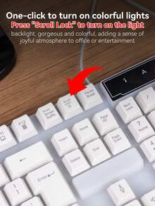 LED Backlit Mechanical Gaming Keyboard And Mouse Set - Multicolor - View 7