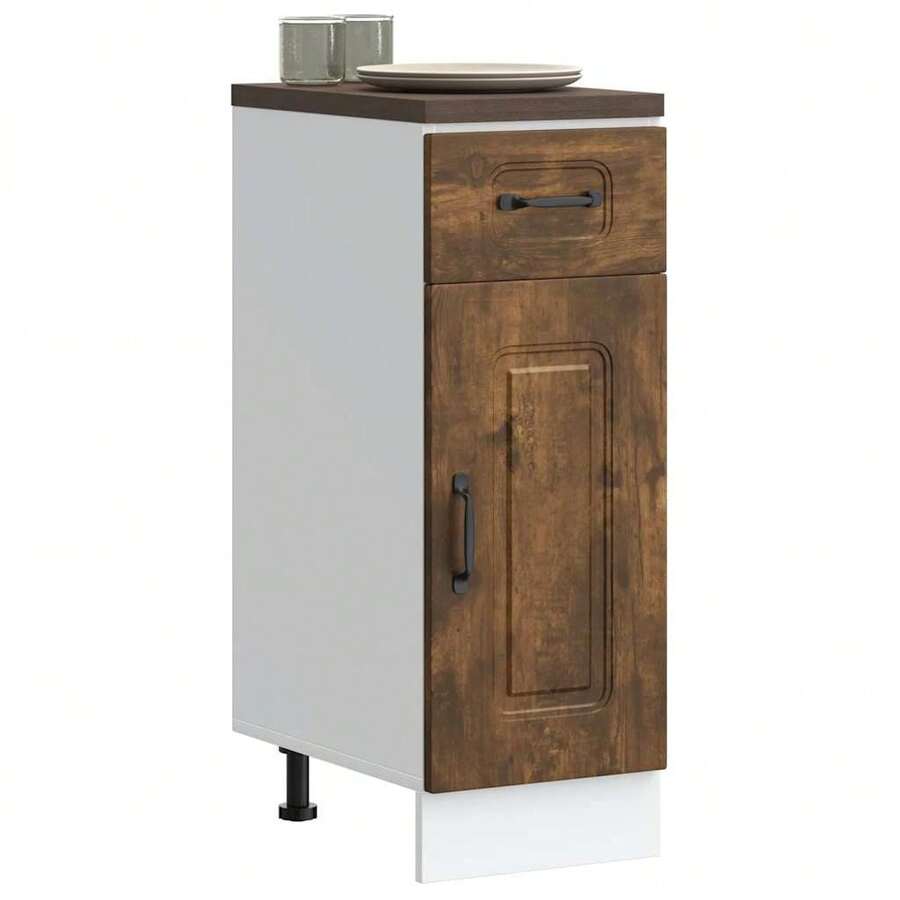 vidaXL Küchenunterschrank Kalmar Räuchereiche Holzwerkstoff - 黃色 - 查看 1