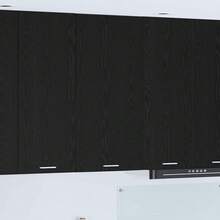 vidaXL Hängeschrank Mit Tür Schwarze Eiche Und Weiß 50 X 31 X 100 Cm - Black - View 1