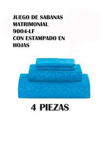 VENECIA Sheet Sets With Pillowcases - Turquoise - View 4