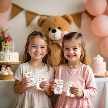 38/50pcs Teddy Bear Party Scratch Cards, Scratch Off Reveal Cards For Gender Reveal Party, Baby Shower Gifts - Multicolor - View 8