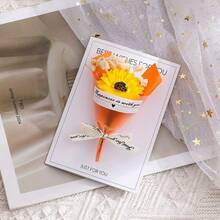 1 Set Folding Dried Flower Greeting Card, Everlasting Flower Bouquet Business Blessing Card, Baby's Breath Bouquet For Teacher's Day, Valentine's Day, Birthday And Other Holidays, Cards - A - View 10