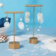 10/20个扁平圆形天然海贝壳吊坠，卡皮兹贝壳圆片吊坠，天然珍珠母贝贝壳吊坠，适用于耳环、项链、珠宝制作 - 白色 - 查看 8