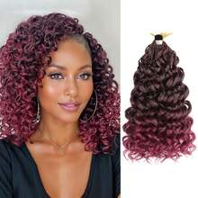 UCOOL Tóc giả móc sợi GoGo Curl 10 inch, kiểu xoắn sẵn, 3 gói, kiểu sóng biển, kiểu nữ thần, tết hộp, xoăn sóng nước, tóc giả tổng hợp dành cho nữ. - Nhiều màu - Xem 16