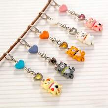 1 件新款时尚动物挂绳，可爱卡通动物手机挂饰，可用作钥匙扣吊坠、手机挂绳、包包配件。 - 彩色 - 查看 2