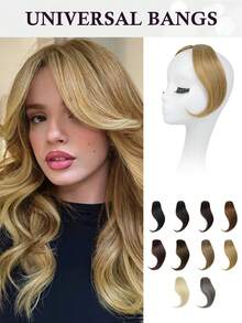 2pcs Clip-On Side Bangs, Long Sideburns Synthetic Clip-In Bangs Set - Multicolor - View 10