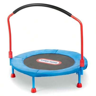 Easy Store 3Foot Trampoline Indoor Bouncy Playset With 91,5 Cm Diameter Amp Fold Down Handlebar Easy Assembly Amp Storage Encourages Active Play For Kids Ages 3