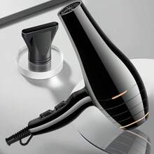 Professional Hair Dryer With Diffuser - Powerful & Fast Hair Dryer, AC Motor Heating, Cold & Hot Air Constant Temperature, Gentle On Hair, Comes With Diffuser And Concentrator Nozzle - Black - View 9