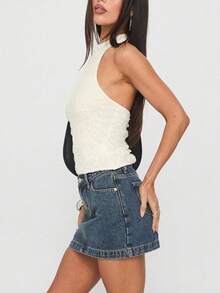 Sexy Fashionable Versatile Solid Color Lace Patchwork Camisole Top, New Arrival Spring/Summer Women Vacation Outfit Casual White - White - View 3