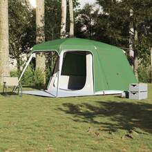 vidaXL 5-Personen-Campingzelt Mit Vorzelt, Wasserdicht, Grün - A - View 3