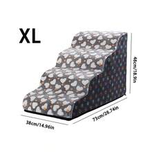 1个弧形宠物楼梯，适用于小型犬和老年犬，床边宠物坡道，圆形宠物楼梯 - 彩色 - 查看 22