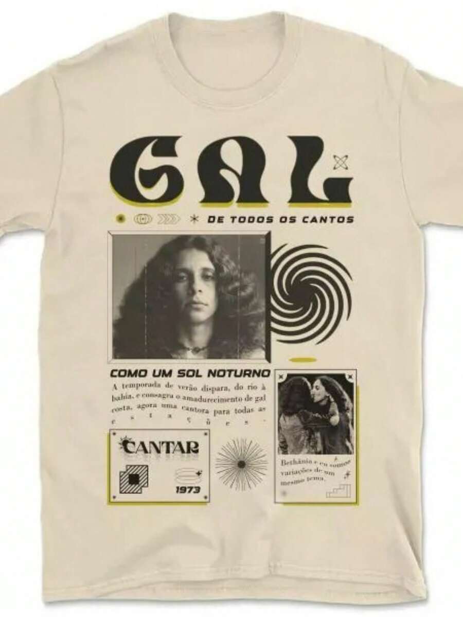 Vintage Unisex T-Shirt Gal  B04 - Beige - View 1