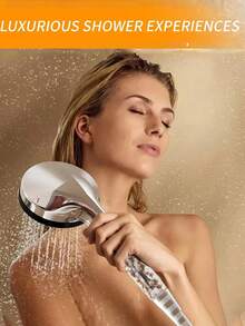 3pcs/Set High Pressure Shower Head Kit With Filter, Handheld Shower Head, Multi-Function Round Plastic Shower Head, Durable For Home And Hotel Bathroom, Bathroom Decor, RV, Ideal For Holiday Gift And Bathroom Renovation, Upgrade Your Bathing Experience With Luxury - Silver - View 6