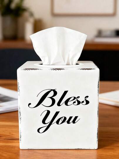 This White Wrought Iron Tissue Box Is A Creative Tissue Storage Box That Combines Practicality And Beauty For Home Living Room And Bedroom Desktop Decoration. It Has A Fine Texture, Is Scratch-Resistant And Wear-Resistant, Simple And Versatile