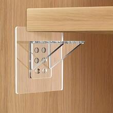 2/4/6/10 szt. Duże samoprzylepne wsporniki półek szafkowych, niebrudzące, z warstwą klejącą, uchwyty na talerze, przezroczyste kołki do półek, uchwyty do półek, uchwyty do szafek, regałów i mebli 7*7 cm - Wielokolorowe - Zobacz 5