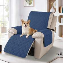 YSTYLE 1-Seater Reclining Relaxing Armchair Cover, 100% Waterproof Armchair Cover, Elasticated Armchair Cover, Reclining Sofa Cover - Berlin Blue - View 2