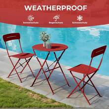 Juegos de mesa y sillas para exteriores - rojo - Ver 5