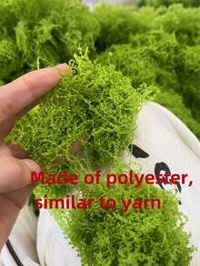 耐用人造仿真苔藓草坪，适用于玻璃容器、花盆和花园景观，具有自然绿色苔藓质感，非常适合家居和花园装饰，室内外均可使用。 - 彩色 - 查看 6