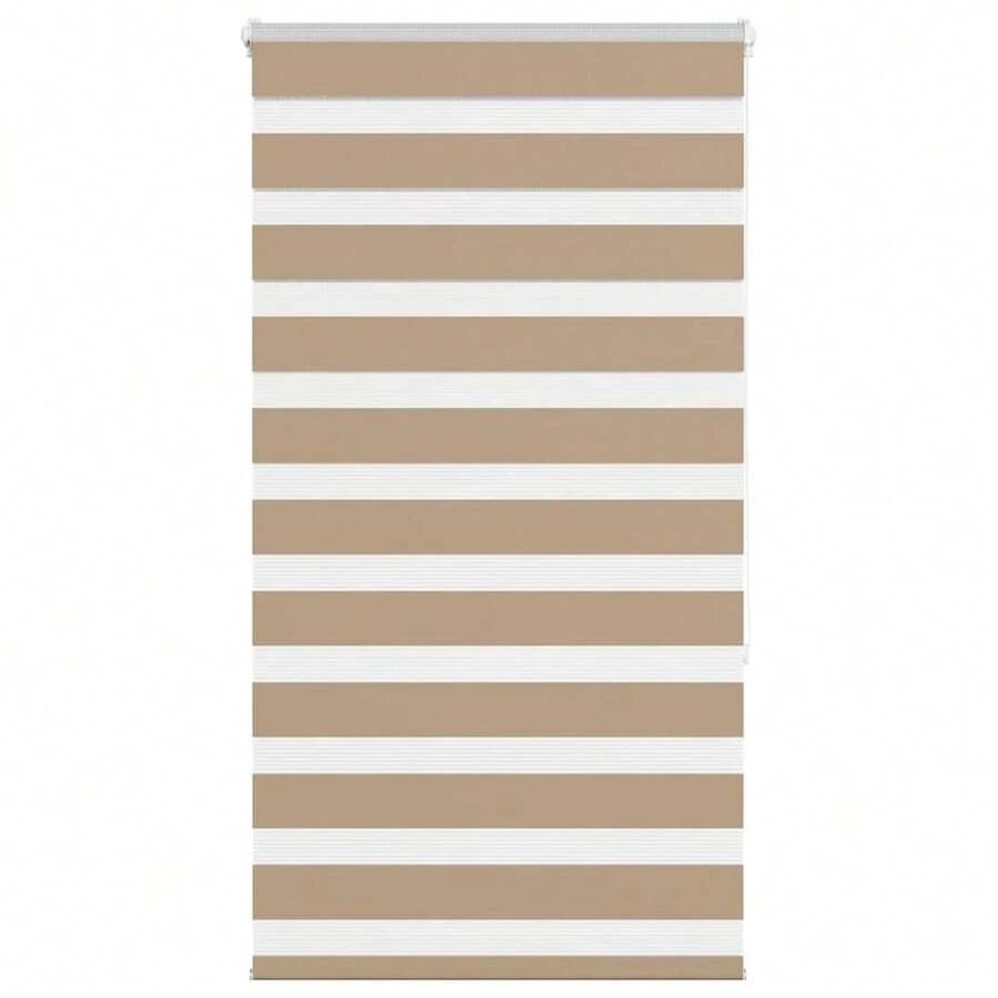 vidaXL Doppelrollo Sandbraun 70x150 Cm Stoffbreite 65,9 Cm Polyester