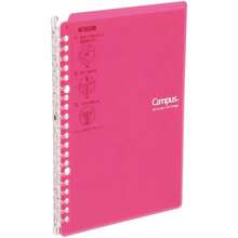 Kokuyo Campus Smart Ring Binder, B5 Pink Refillable Binder Notebook 26 Holes With 10 Extra Loose-Leaf Paper, Up To 25 Filler Papers For Work & Study, Japan Import (RU-SP700P) - Pink - View 2