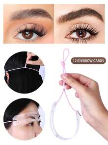 24pcs Eyebrow Makeup Tool Kit, Dual-Ended Eyebrow Pencil, Eyebrow Stencils, Eyebrow Shaping Ruler, Ultra-Fine Long-Lasting Triangle Eyebrow Pencil, Smudge-Proof, Eyebrow Shaping Mold Beauty Set, Eyebrow Beauty Set - Multicolor - View 3