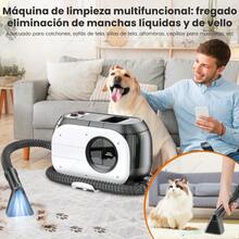jjyuAspiradora de Agua Limpiador de Alforas y Tapiceria 14 kPa Sion Potente Aspiradora para Lavar Sillones y Sofas Maquina Autiante con 3 Cepillos para Sofas Sillones y Mancas de MascotasSofá cama - Negro  blanco - Ver 5