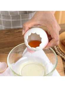 Separador de yema de huevo de cerámica con diseño de pollo adorable, filtros creativos para líquido de huevo, utensilios de cocina para hornear - Multicolor - Ver 2