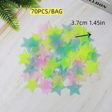 Pegatinas de estrellas que brillan en la oscuridad, pegatinas multifuncionales, arte de pegatinas luminosas para entornos oscuros, reutilizables - Multicolor - Ver 9