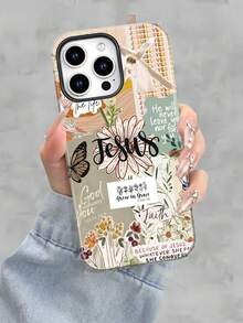Selected Christian Inspirational Collage Printed All Inclusive Mixed Color Phone Case, Suitable For IPhone17PRO MAX/17 AIR/15ProMax/16PROMAX/GalaxyS22/S23/S24/S23 Plus/S24 Ultra/S25/A15/A33/A23. A Must-Have For Commuting - Fade Resistant, Flawless, Suitable As A Gift For  Day, Independence Day, Valentine's Day, Or Birthdays Of Family And Friends. - White - View 2