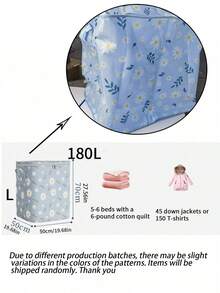 1pc Foldable Fabric Quilt Storage Bag, Dust-Proof, Waterproof, Moisture-Proof Clothing Organizer With Handle, Perfect For Storage Of Quilts, Toys, Pillows, Seasonal Clothes, Down Jackets, Moving And Packing, Made Of High-Quality Oxford Cloth With Zipper Closure Decorations Decor Festival Decor Room Decor Home Decor Bed Room Decor Bedroom, Organizer, Home Storage, White T Shirt Women, Black Pants Women, Ladies Winter Clothes, Dress, - Royal Blue - View 14