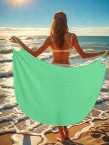 Women's Casual Knit Sleeveless Slip Dress, Regular Length, Suitable For Vacation And Beach Wear, One-Piece Multi-Way Dress - Cadet Blue - View 1