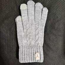1 Pair Winter Warm Knitted Gloves, Thick Thermal Lined Wool Knit Riding Gloves, Winter Windproof Touchscreen Gloves, Thick Thermal Lined Warm Knit Gloves, Soft Fabric Warm Knit Riding Gloves, Windproof Thick Thermal Lined Warm Wool Knit Gloves, Snow Gloves - Multicolor - View 6