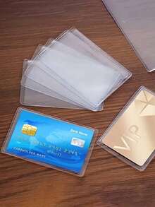 Medicare Card Holder Protector, Transparent PVC Waterproof Medical/Credit Card, Business/Social Security Card Holder - Transparent Vinyl Plastic Sleeve Suitable For Insurance And Social Security, Metro Card And Driver's License Or Credit Card - Multicolor - View 1
