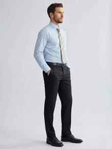 Men's Slim Fit Dress Pants, Suit Pants, Formal Tailored Pants, Executive Work Pants, Thin Polyester - 黑色 黑色 - 查看 8