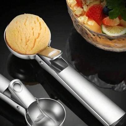 1 cái, Muỗng múc kem đa năng bằng thép không gỉ, dùng để múc kem hình cầu, muỗng múc kem, muỗng múc kem trái cây, đồ dùng tiệc tùng, phụ kiện gia đình, phụ kiện nhà bếp, đồ dùng du lịch, thiết bị cắm trại, đồ dùng tiệc tốt nghiệp.