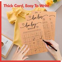 Bộ 32 lá bài trò chơi Bingo mừng em bé chào đời, thiết kế tối giản, phù hợp cho cả bé trai và bé gái. - Nhiều màu - Xem 6