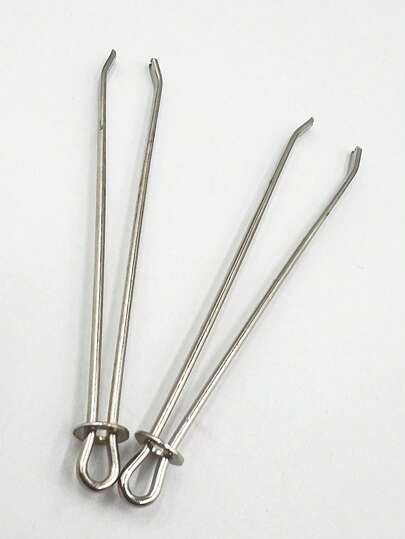 2pcs Rope Lock, Drawstring Clip, Connector Clip, Cord Threader, Elastic Band Threading Tool, Pants Waistband Threader, Hoodie Accessories, Clothing Accessories