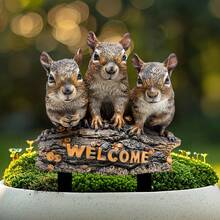 复活节快乐 2D 亚克力花园装饰牌，可爱兔子和彩蛋庭院标牌，防风雨户外春季装饰，宗教节日草坪装饰品，基督教复活节花园装饰 - A - 查看 15