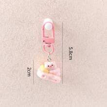 1个新款创意躺卧小猪钥匙扣，可爱女孩背包挂件，友情礼物，派对礼物，精致礼物，迷你摆件，生日礼物，节日礼物，圣诞节礼物，毕业礼物，愚人节礼物，万圣节礼物 - 彩色 - 查看 13