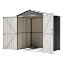 142x185cm Metal Shed, Garden Tent With Vent, Lockable Door, Windproof Garden Equipment, Grey - A - View 9