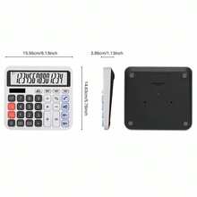 Calculadora de escritorio grande, tacto cómodo, botones grandes, 12 dígitos, pantalla grande, modelo DS200ML. Ideal para oficina, escuela, centro comercial y uso en el hogar - Una pieza - Ver 4
