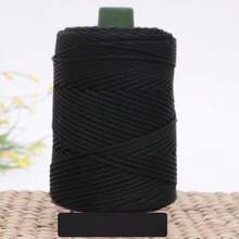 185 码 X 3 毫米涤纶流苏绳，编织流苏绳，彩色涤纶纱手工花边绳，适用于钩针编织包、壁挂、地毯、DIY 工艺品、植物吊架、流苏项目 - 彩色 - 查看 44